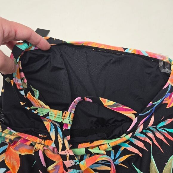 LA BLANCA One Shoulder Keyhole Tankini Swimsuit Top Women's 6 Tummy Control NWT - Picture 9 of 12